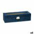 Фото #1 товара Коробка для часов Синий Металл (30,5 x 8,5 x 11,5 cm) (6 штук)