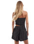 Фото #4 товара ASOS DESIGN textured stripe boxer short co ord in black