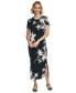 ფოტო #1 პროდუქტის Women's Short Sleeve Floral Maxi Dress
