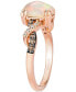 ფოტო #4 პროდუქტის Neopolitan Opal (1 ct. t.w.) & Diamond (1/6 ct. t.w.) Twist Ring in 14k Rose Gold