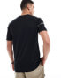 Фото #4 товара BOSS GREEN tee 5 t-shirt in black with logo placement print