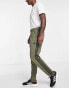 adidas Training Train Essentials 3 stripe joggers in khaki