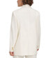 Фото #2 товара Petite Linen-Blend Shoulder-Padded Single-Button Blazer