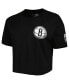 ფოტო #3 პროდუქტის Women's Black Brooklyn Nets Classics Boxy T-shirt