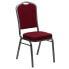 Фото #4 товара Hercules Series Crown Back Stacking Banquet Chair In Burgundy Fabric - Silver Vein Frame