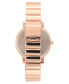 Фото #2 товара Women's Quartz Rose Gold-Tone Stainless Steel Cut Edge Bracelet Watch, 36mm