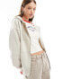 Cotton On box fit zip up hoodie in bone