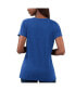 ფოტო #4 პროდუქტის Women's Royal Distressed Chase Elliott Snap V-Neck T-shirt