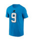 Nike Men's Bryce Young Blue Carolina Panthers 2023 NFL Draft First Round Pick Player Name Number T-Shirt