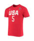 Фото #3 товара Women's Seimone Augustus USA Basketball Red Name and Number Performance T-shirt