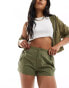 Фото #1 товара Sixth June cargo twill shorts in khaki