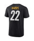 Фото #4 товара Men's Najee Harris Black Pittsburgh Steelers Player Icon T-shirt