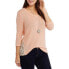 Faded Glory Women's Essential Sleeve Hacci Top with Lace Sides Size Medium 8-10