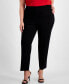 ფოტო #1 პროდუქტის Plus Size Hollywood Slim-Fit Ankle Pants