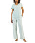 ფოტო #1 პროდუქტის Women's Woven Drawstring Pajama Pants, Created for Macy's