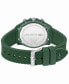 ფოტო #3 პროდუქტის Men's Neoheritage Chronograph Green Silicone Strap Watch 42mm