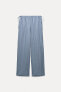 LINEN BLEND PALAZZO TROUSERS