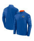 Men's Royal Florida Gators Ringer Quarter-Zip Top