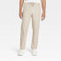 Фото #1 товара Men's Regular Fit Linen Straight Trousers - Goodfellow & Co Light Taupe XL