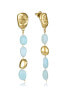 Gold-plated dangle earrings with amazonite Chic 14163E01016