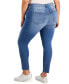 Фото #2 товара Trendy Plus Size Mid Rise Infinite Stretch Dawson Super-Skinny Jeans