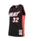 Men's and Women's Shaquille O'Neal Miami Heat Hardwood Classics Swingman Jersey - Black