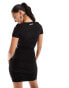 Sixth June textured bodycon mini dress in black M - фото #8