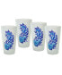 Фото #1 товара Coastal Seahorse Frosted 16 Oz Tapered Cooler Glass, Set of 4