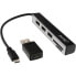 Фото #1 товара InLine USB OTG Cardreader & 3 Port USB 2.0 Hub for SDXC & microSD + adapter