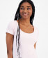 ფოტო #3 პროდუქტის Juniors' Seamless Lattice-Back Ribbed Bodysuit