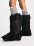 Фото #4 товара Monki furry boot in black