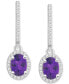 ფოტო #8 პროდუქტის Rhodolite Garnet (1-7/8 ct. t.w.) & Diamond (1/3 ct. t.w.) Leverback Drop Earrings in Sterling Silver (Also in Citrine, Blue Topaz, Amethyst, Peridot, & Opal)