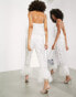 Фото #2 товара ASOS EDITION floral embellished trouser faux feather hem with in ivory