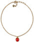 ფოტო #2 პროდუქტის Gold-Tone Red Ladybug Pendant Necklace, 19" + 3" extender