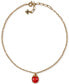 Фото #2 товара Gold-Tone Red Ladybug Pendant Necklace, 19" + 3" extender