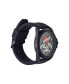 ფოტო #3 პროდუქტის Men's Matte Black Silicone Strap Watch 46mm