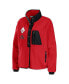 Women's Red Kansas City Chiefs Polar Fleece Raglan Full-Snap Jacket