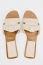 CROSSOVER FLAT SLIDER SANDALS