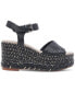 ფოტო #2 პროდუქტის Women's Tiago Raffia Ankle-Strap Espadrille Platform Wedge Sandals