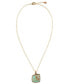 ფოტო #1 პროდუქტის Boulder Bronze and Genuine Turquoise Pendant on Chain Necklace