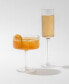 Фото #3 товара Elle Ribbed Stemmed Champagne Glass 2 Piece Set