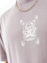 ASOS DESIGN oversized t-shirt in lilac with celestial chest print