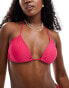 Фото #2 товара Brave Soul triangle bikini top in bright pink