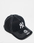 47 Brand contrast stitch New York Yankees cap in black