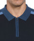 ფოტო #3 პროდუქტის Men's Short Sleeve Quarter-Zip Colorblocked Polo Sweater