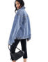 ASOS DESIGN oversize 90's denim jacket in midwash blue