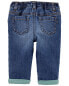 Baby Thermal Lined Jean Pants - Blue 3M