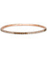 ფოტო #1 პროდუქტის Ombré® Chocolate Ombré Diamond Skinny Bangle Bracelet (1-1/2 ct. t.w.) in 14k Rose Gold