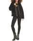 ფოტო #5 პროდუქტის Women's Faux-Leather-Trim Teddy Moto Coat