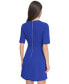 ფოტო #2 პროდუქტის Petite V-Neck Scuba-Crepe Dress